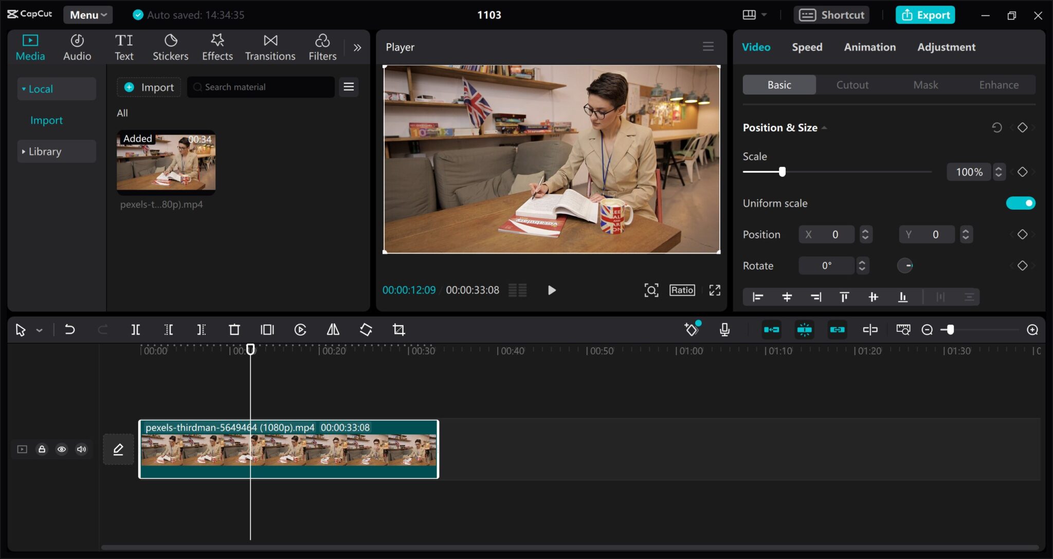 recorte de video en capcut